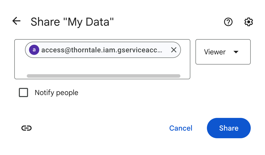 share your google sheet